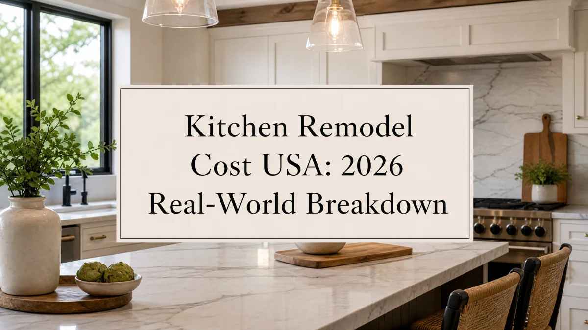 Kitchen Remodel Cost USA: 2026 Real-World Breakdown